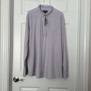 Johnston & Murphy XC4 Orange and Blue Geometric Shirt